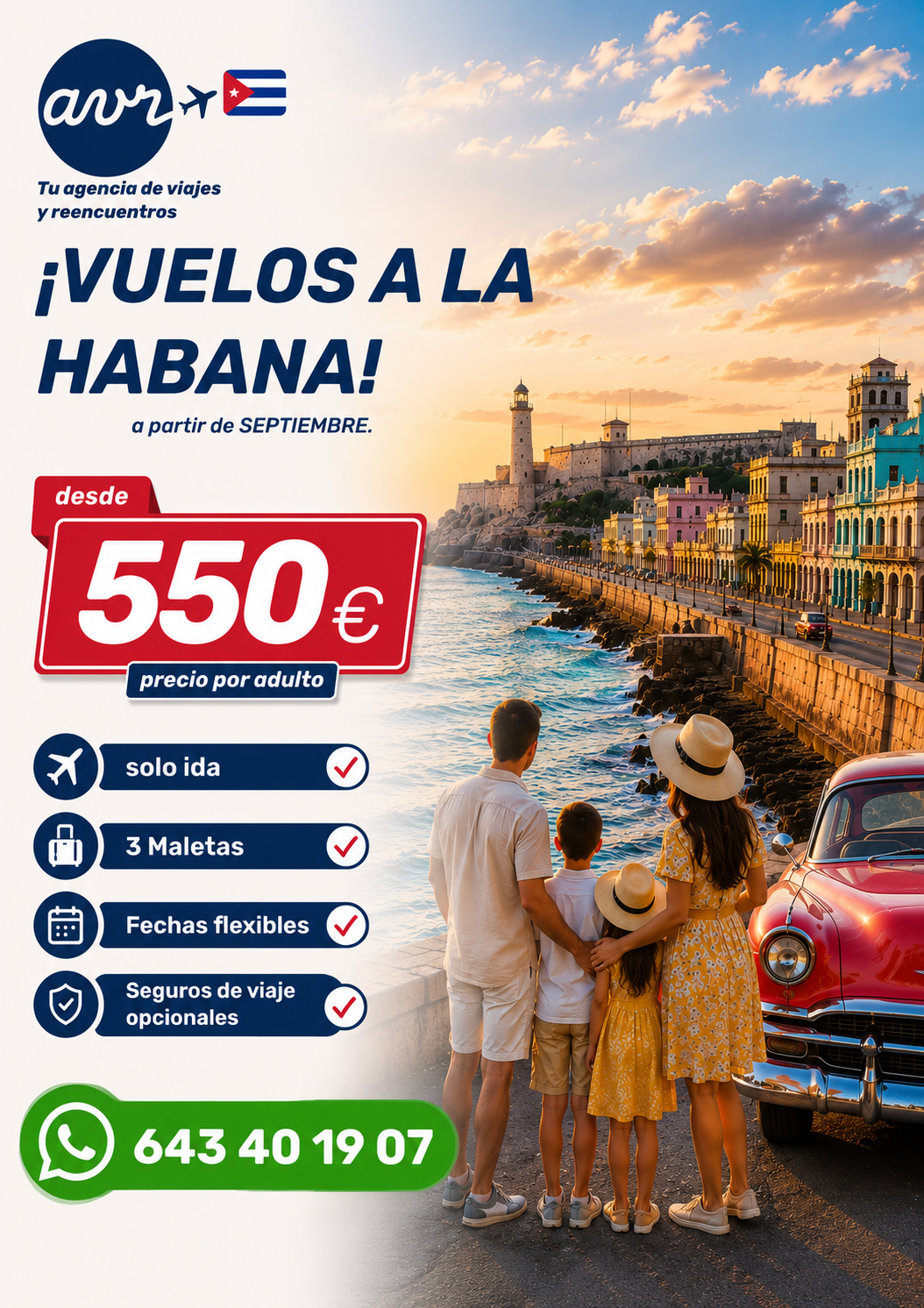 Vuelos a La Habana desde España | Ofertas a Cuba | AVR Viajes